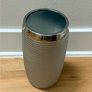 Silver Textured Vase